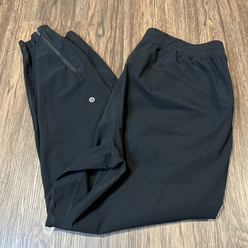 Lululemon Adapted State High Rise Jogger Women's Size 12 Black Zip Ankle READ - Picture 10 of 12